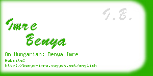 imre benya business card